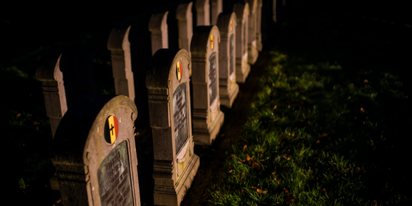 Soldatenzerken op begraafplaats